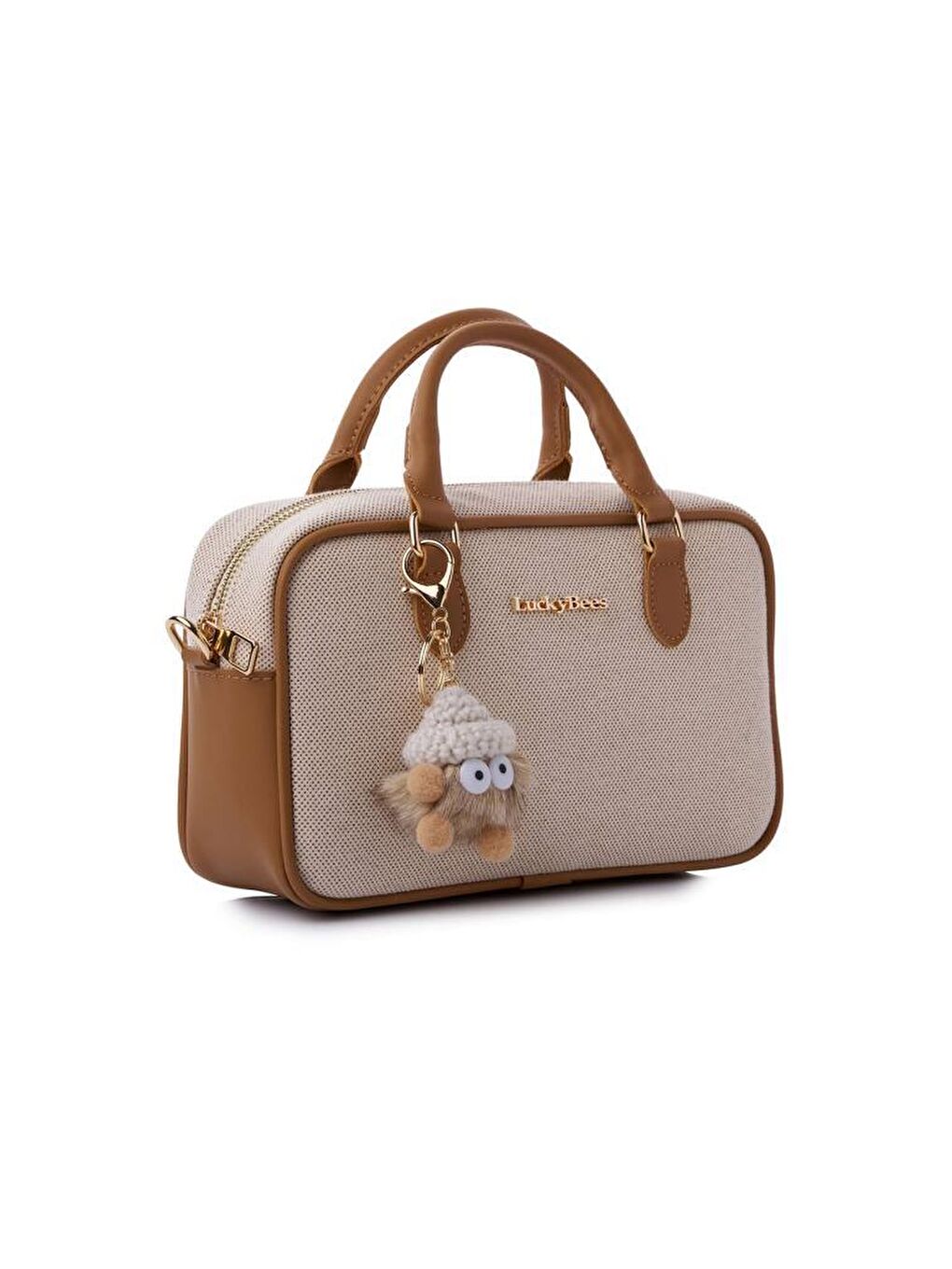 Kahverengi Rosa Kanvas El ve Omuz Çantası-1