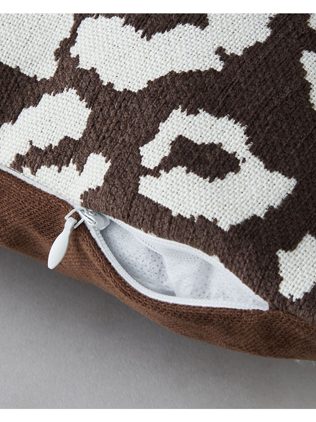 Kahverengi Leopura Dekoratif Kırlent 45x45 cm Kahve-1