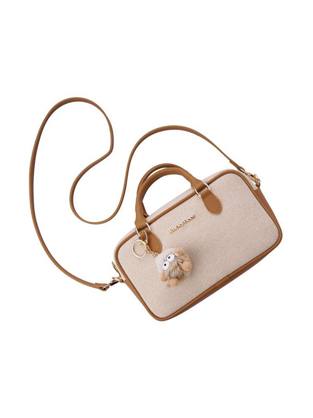 Kahverengi Rosa Kanvas El ve Omuz Çantası-4