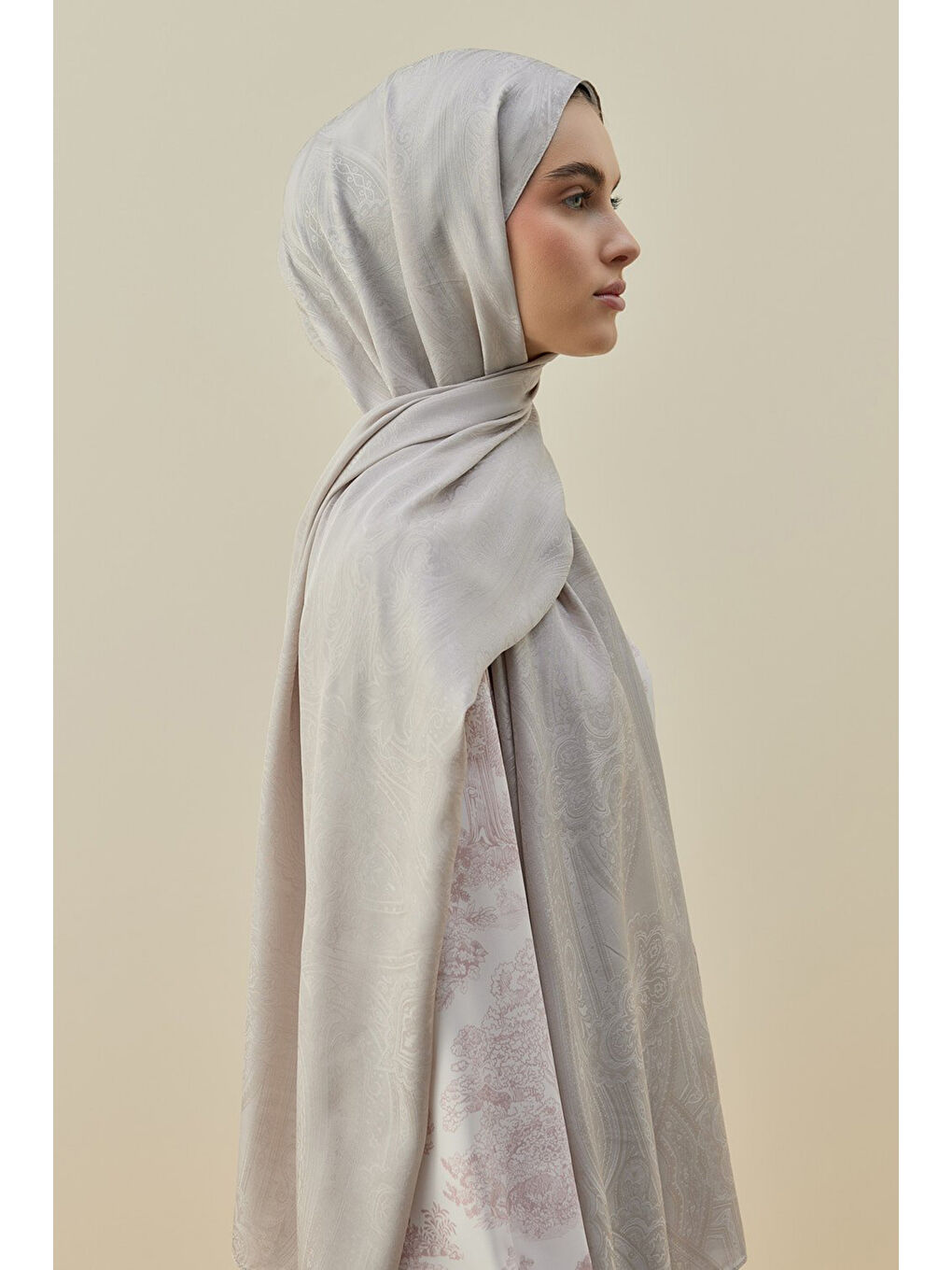 Bej İconic kadın Şal 2605 Taş-1