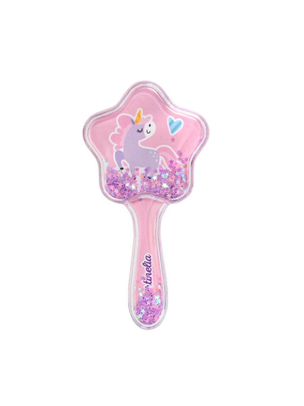 İçi Pırıltılı Saç Fırçası Pembe 20201W