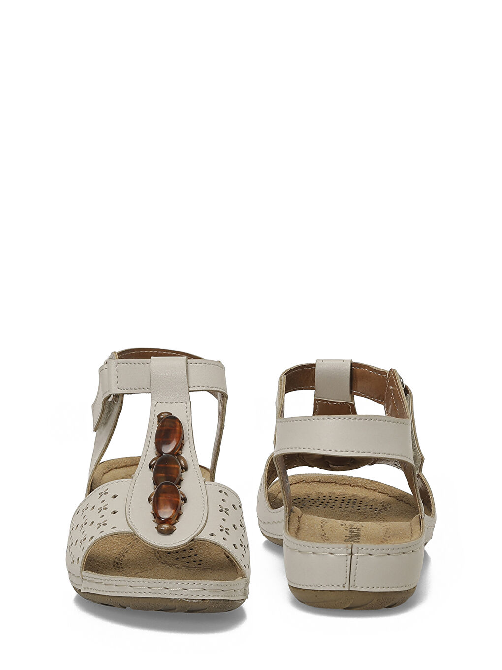 167231.Z Bej Kadın Düz Sandalet-4