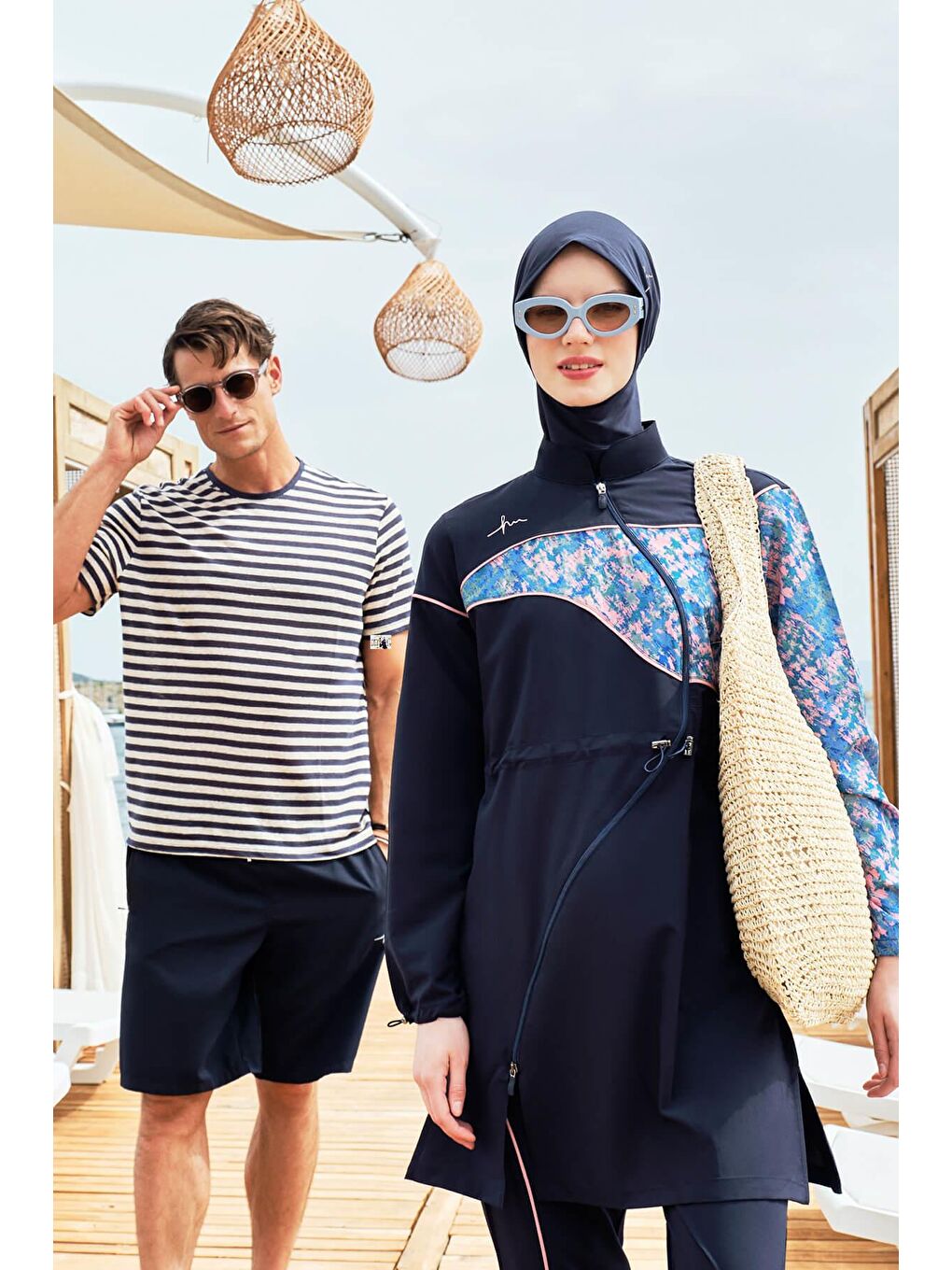 Lacivert Kısa Erkek Havuz Ve Deniz Şortu 2427-1