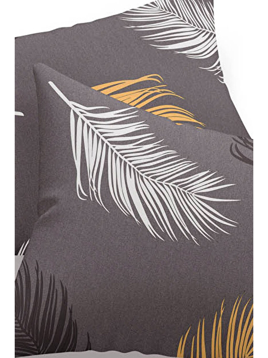 UPSTYLE Sari 2li Yastık Kılıfı Olivia 50x70 cm Altın-Gri - 2