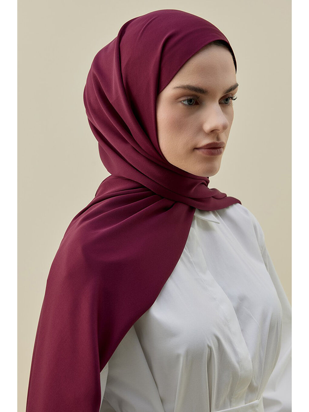 Vintage Kadın Şal 2616 Bordo-1