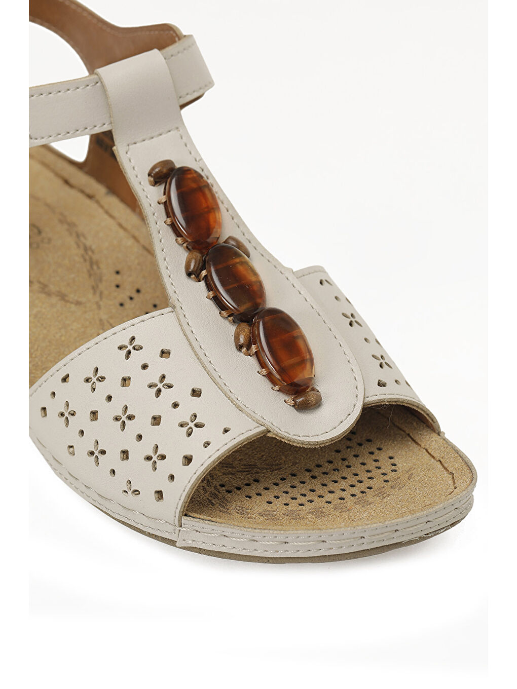 167231.Z Bej Kadın Düz Sandalet-6