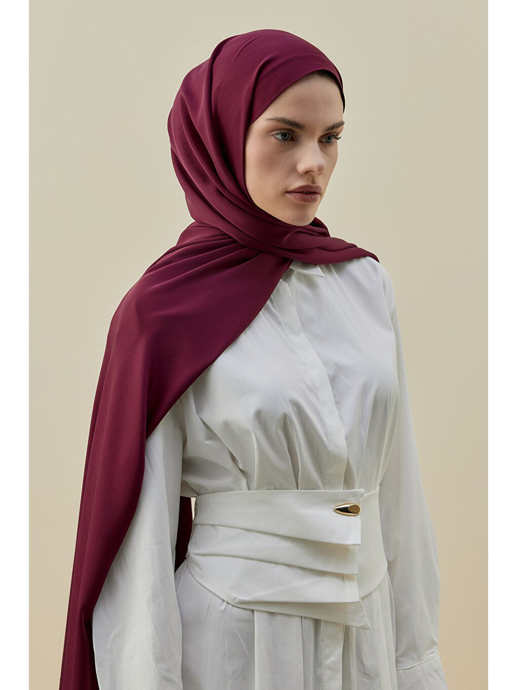 Vintage Kadın Şal 2616 Bordo-3