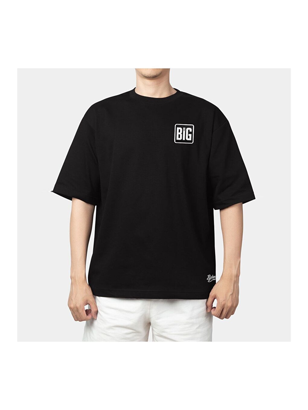 Big Think Logolu Oversize M-L B-Shirt Siyah