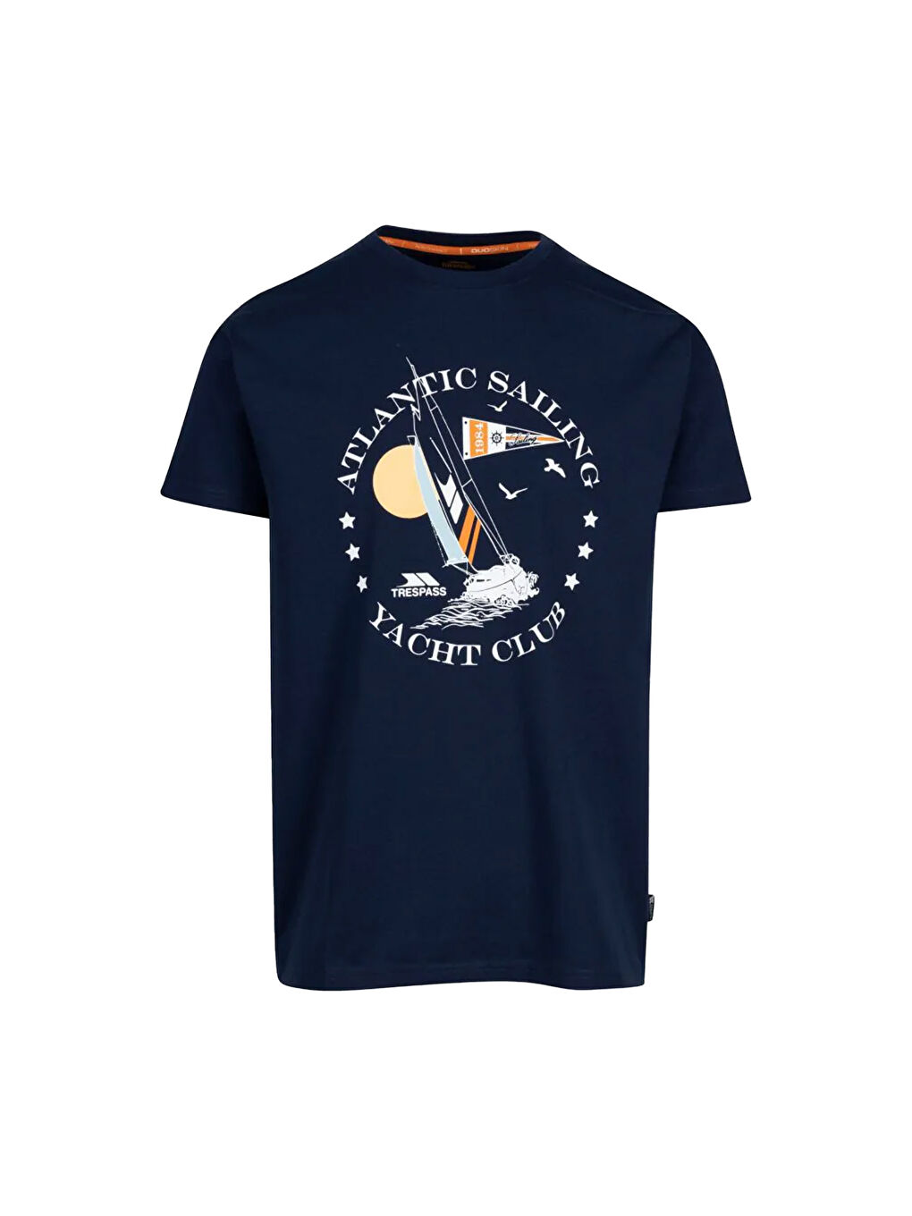 Lacivert Cedarf- Casual Printed Erkek Mavi Tişört