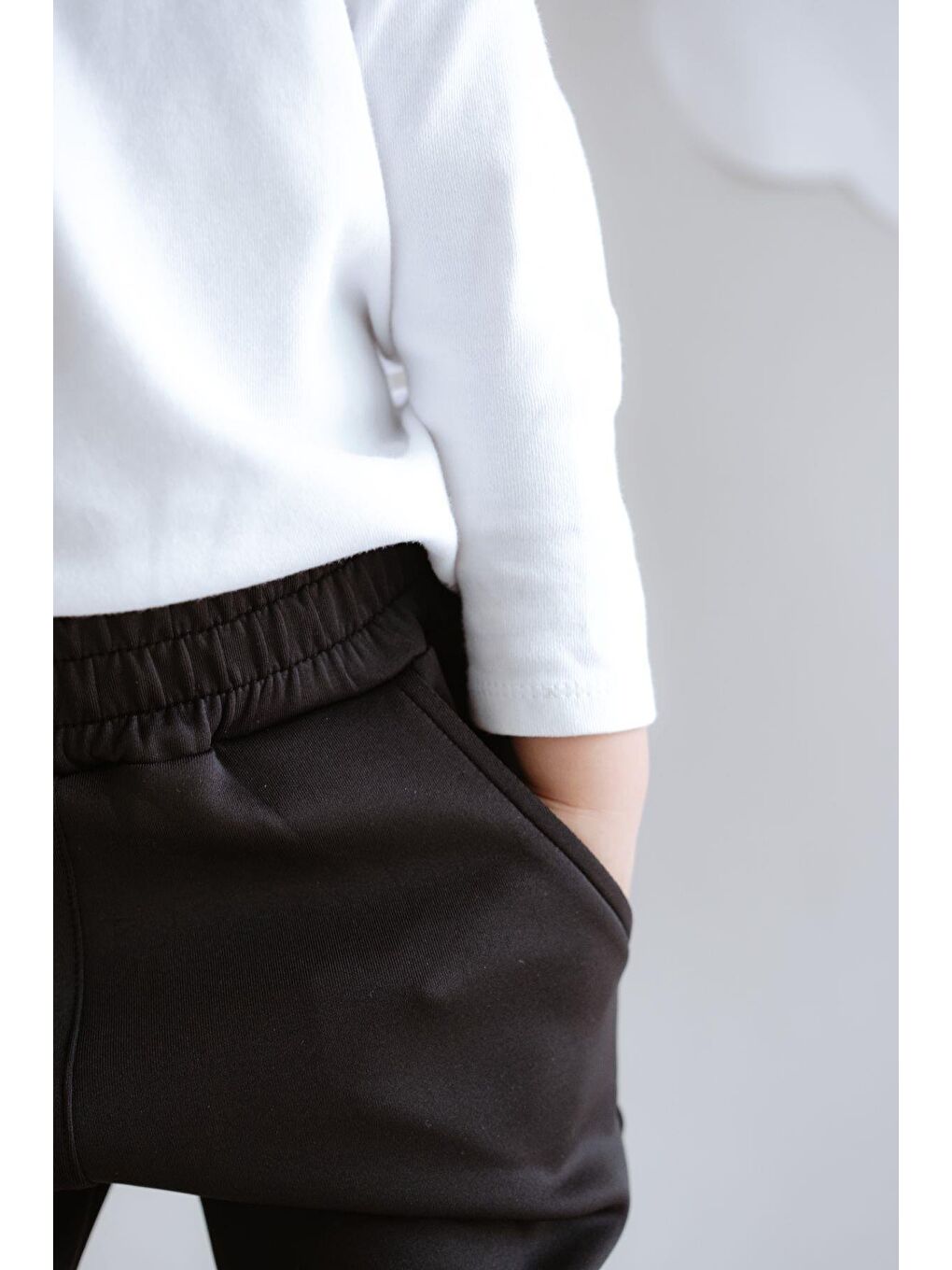 Kız Çocuk Düz Paça Eşofman Altı 870 Siyah-3