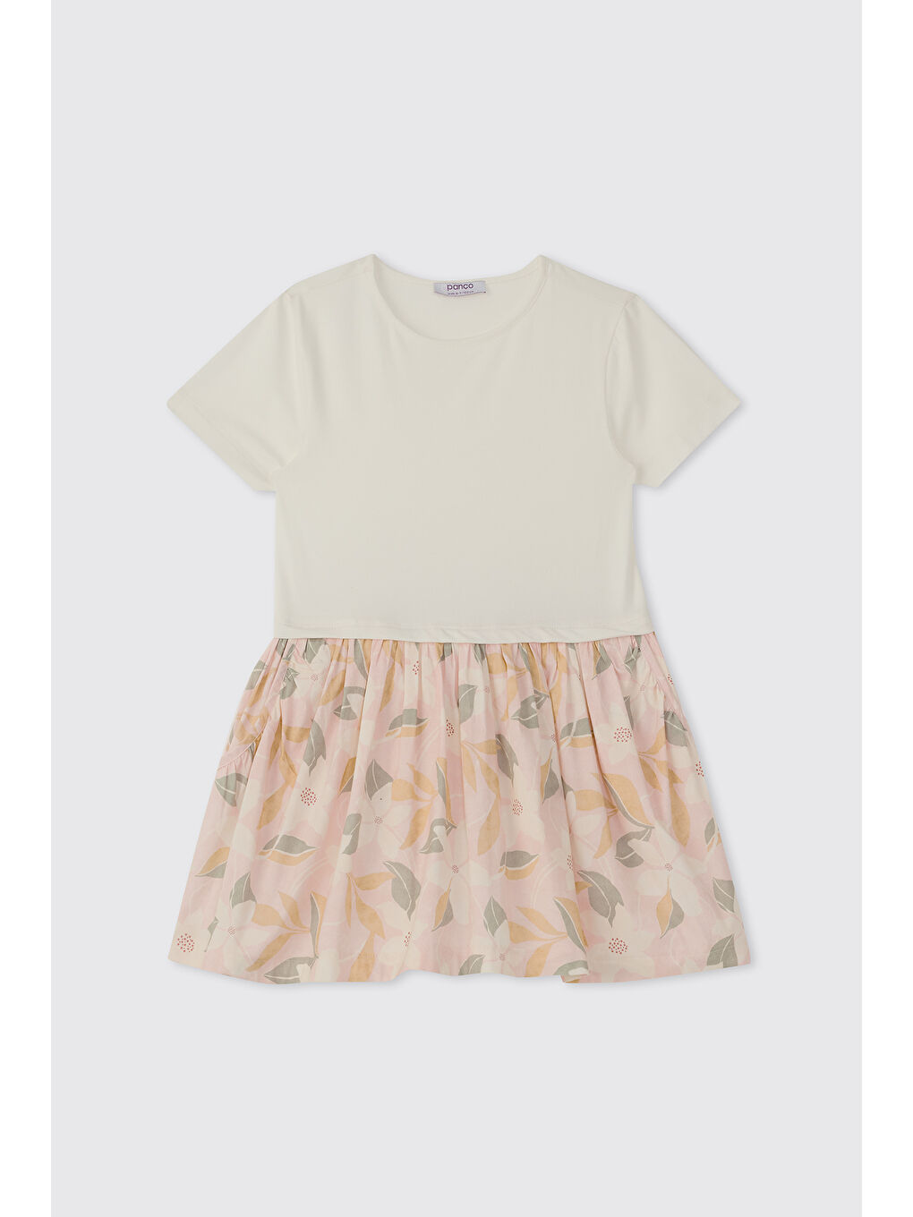 Kız Çocuk Örme Ekru Elbise