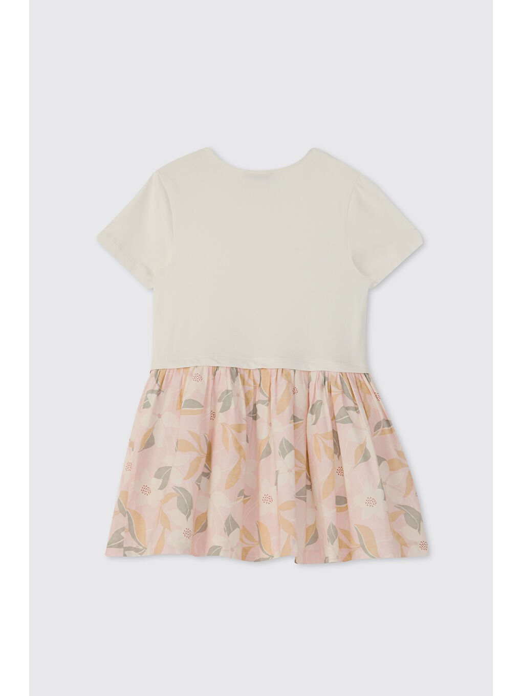 Kız Çocuk Örme Ekru Elbise-1