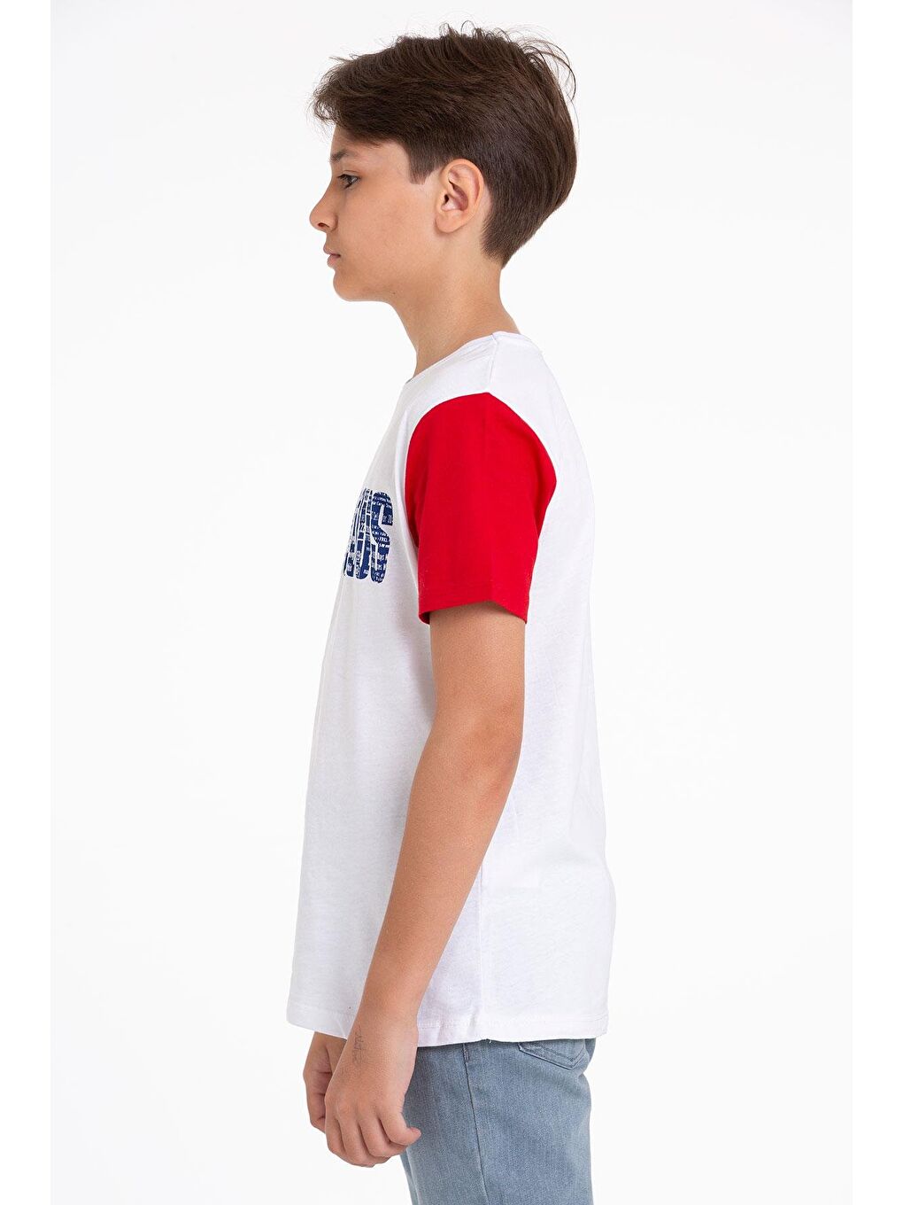 Kısa Kol Beyaz Renk Erkek Çocuk Tshirt-4