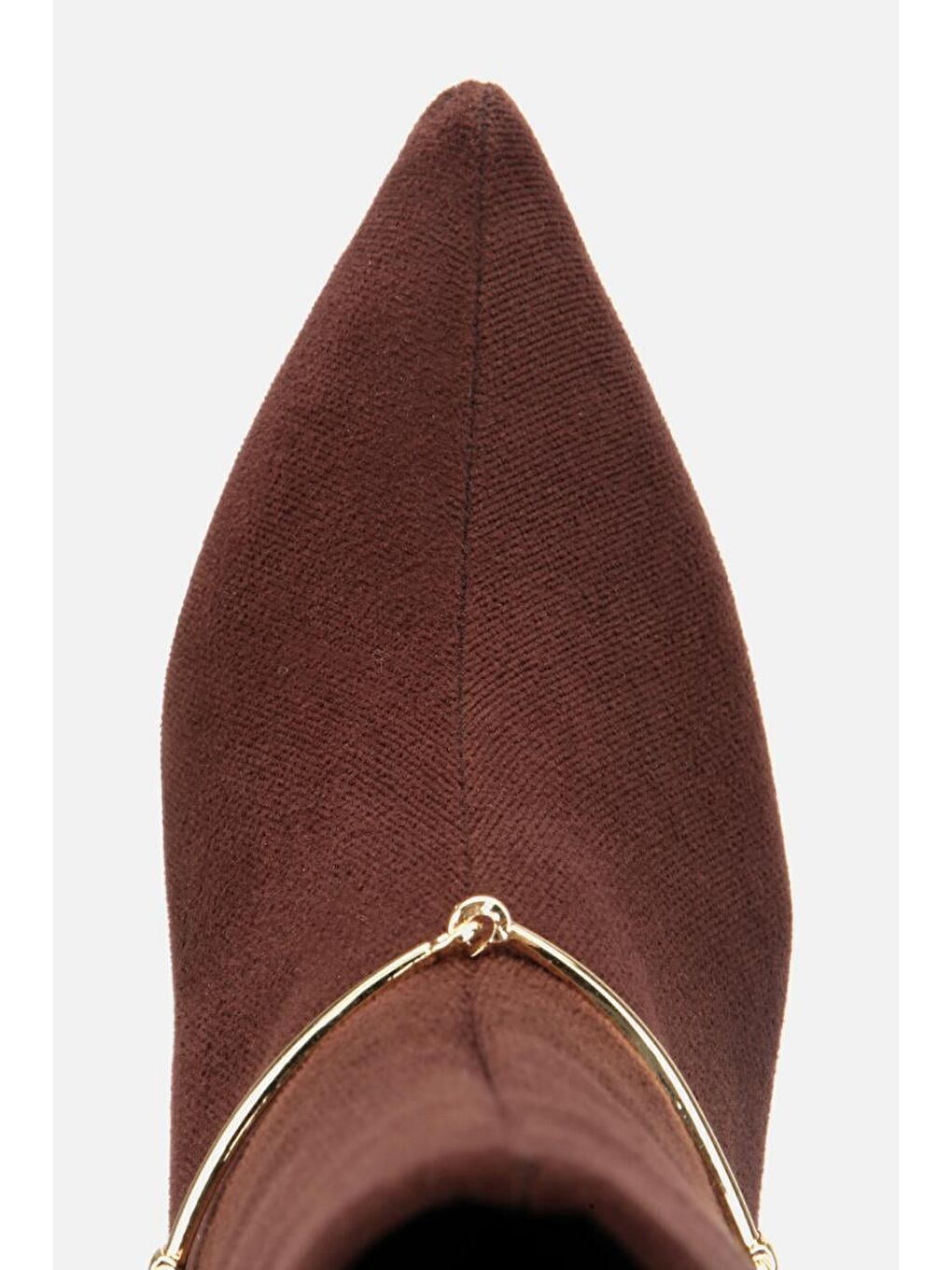 Kadın Süet Kahverengi Kemer Detaylı Tokalı Bilekte Topuklu Bot-4