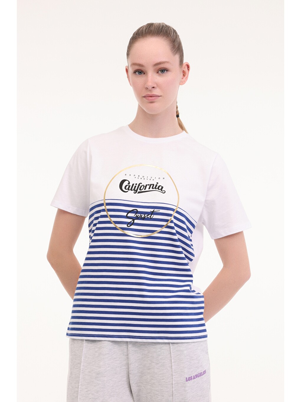 Wl Betıa 11bt263 5fx Mavi Kadın Kısa Kol T-shirt