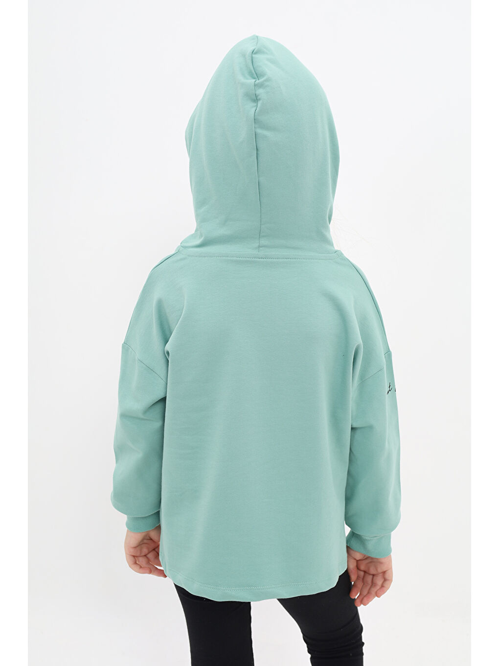 Yeşil Kız Çocuk Baskılı Sweatshirt-2