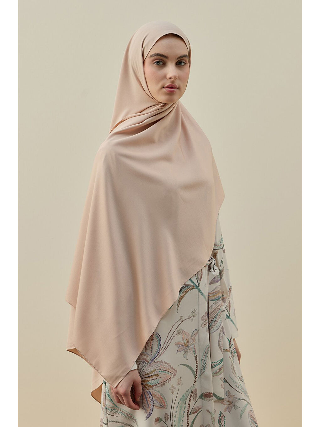 Pembe Vintage Kadın Şal 2616 Somon-3