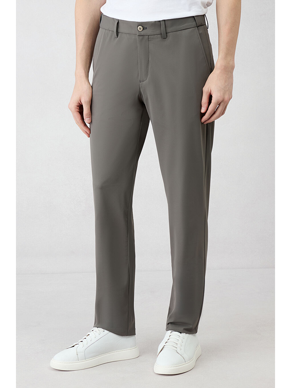 Gri Techno-Line 6 Drop Regular Fit Standart Kesim Beli Lastikli Esnek Çantalı Takım Elbise-3