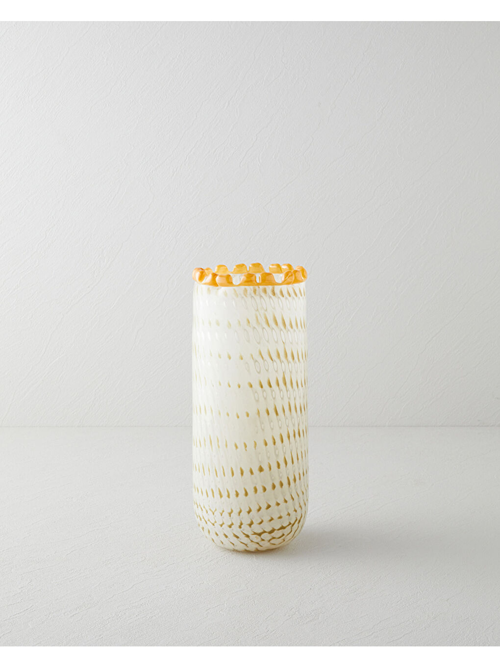 Ekru Adora Cam Vazo 28,5 cm Krem