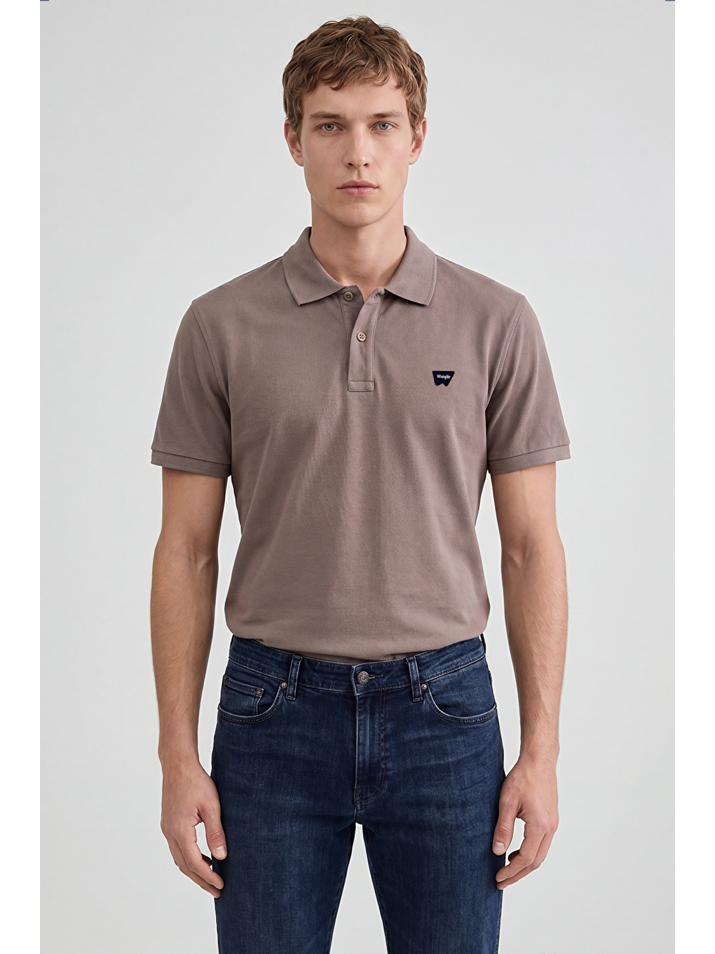 Bej Regular Fit Normal Kesim Polo Yaka %100 Pamuk Bordo Tişört