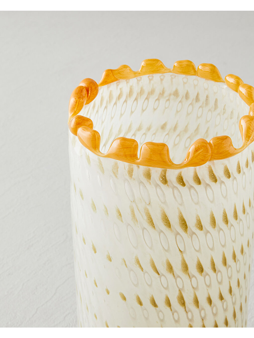 Ekru Adora Cam Vazo 28,5 cm Krem-2