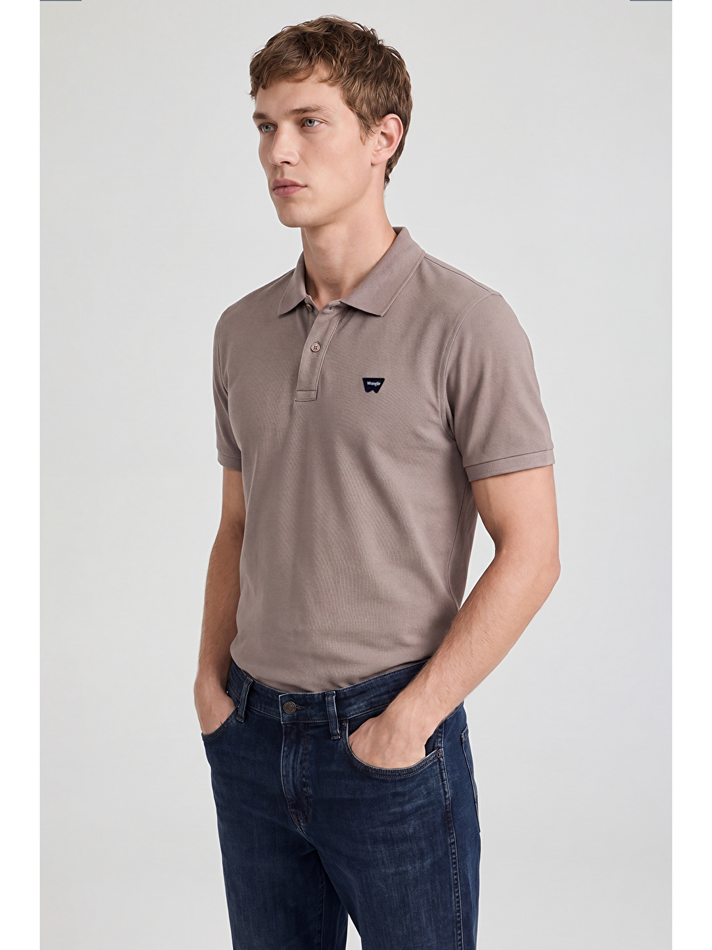 Bej Regular Fit Normal Kesim Polo Yaka %100 Pamuk Bordo Tişört-1
