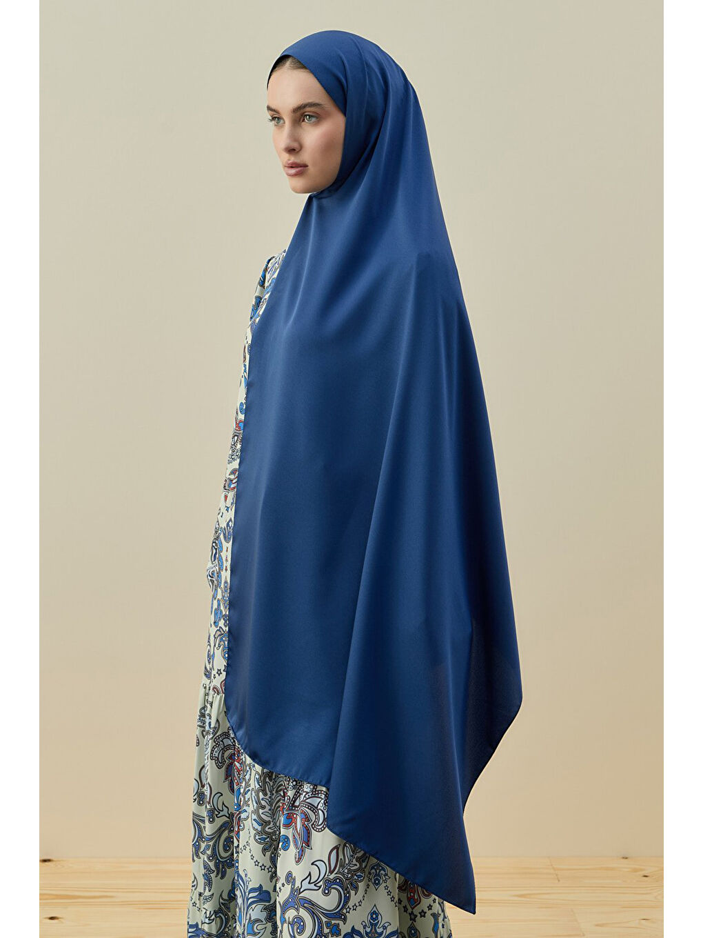 Vintage Kadın Şal 2616 Lacivert-2