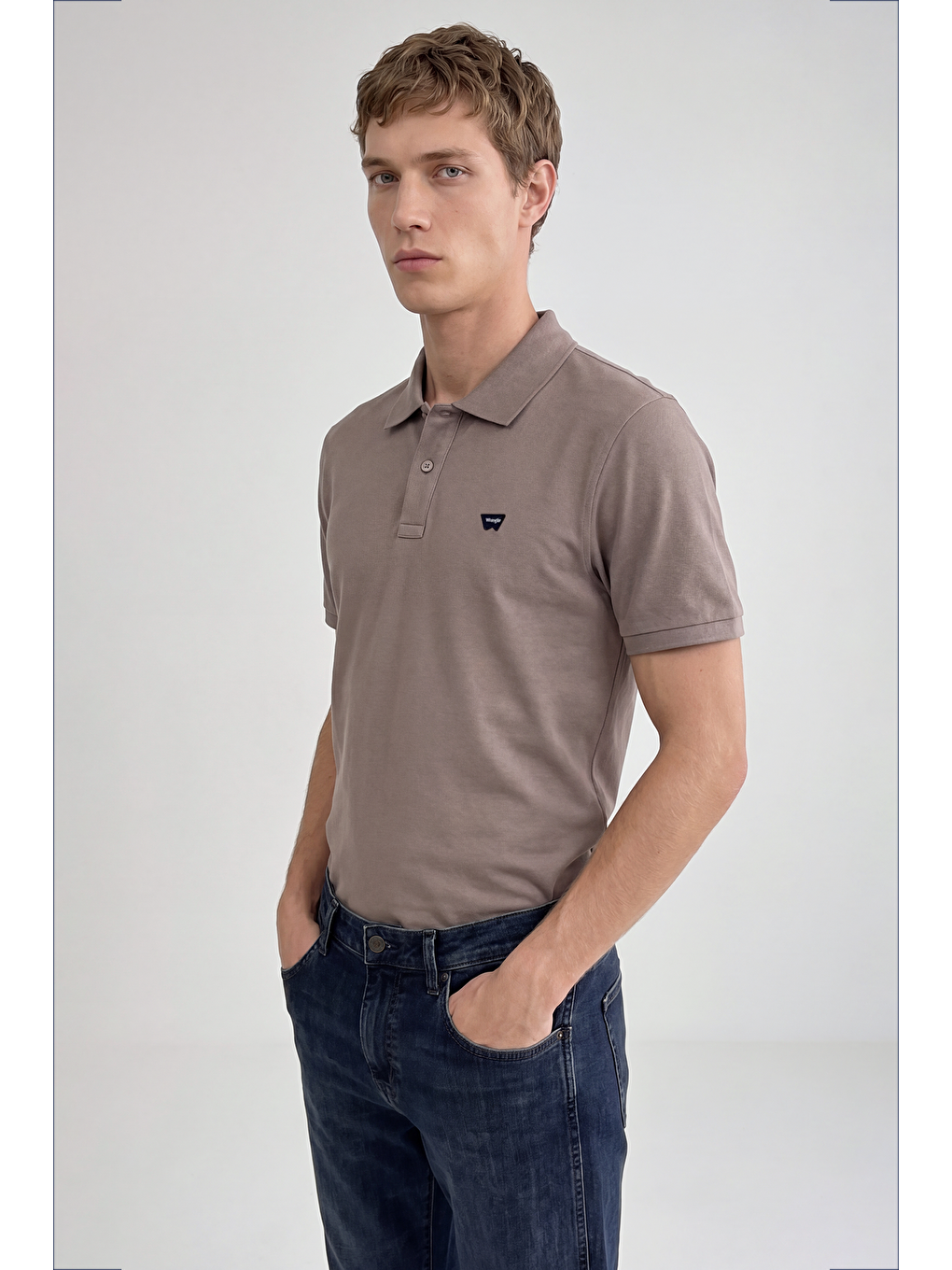 Bej Regular Fit Normal Kesim Polo Yaka %100 Pamuk Bordo Tişört-2