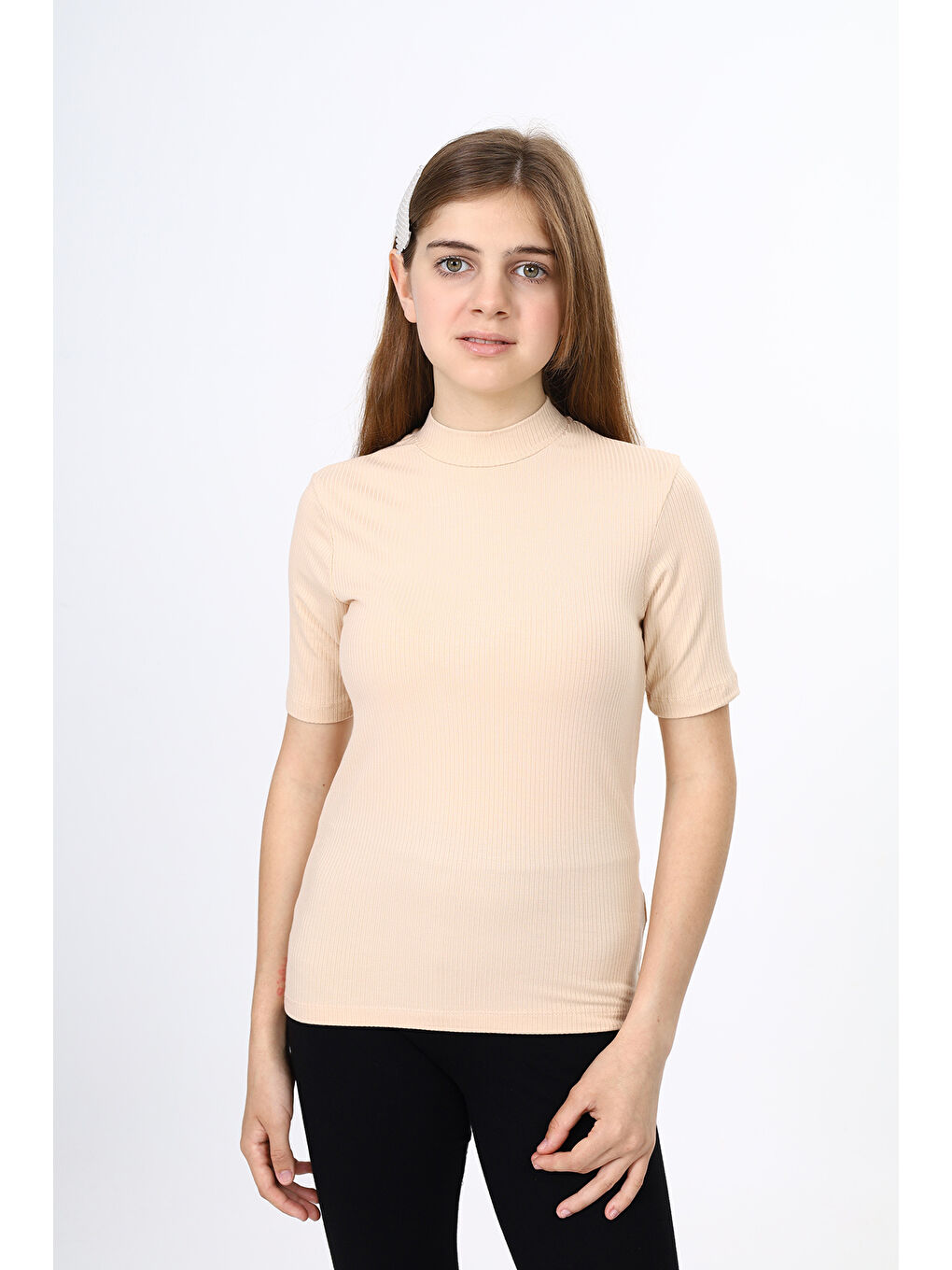 Bej Kız Çocuk Okul Tişört