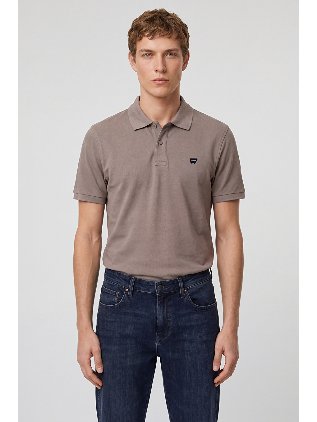 Bej Regular Fit Normal Kesim Polo Yaka %100 Pamuk Bordo Tişört-3
