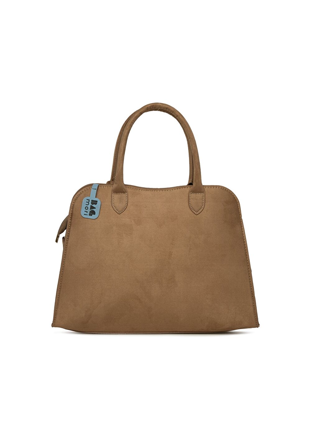 Bej Sallantı Detaylı Süet Tote Çanta-2