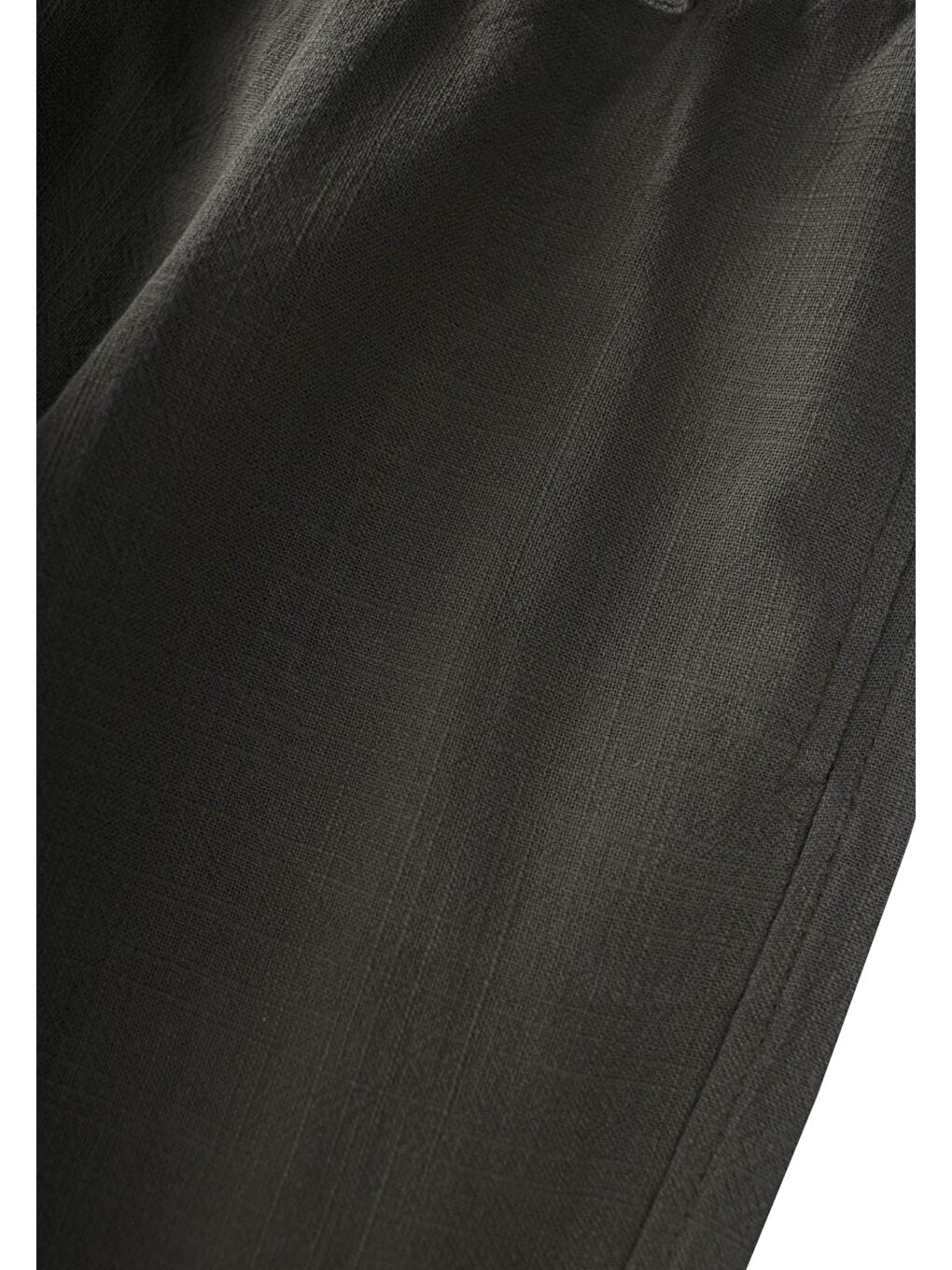 Keten Boyfriend Pantolon 2-10 Yaş Siyah-2