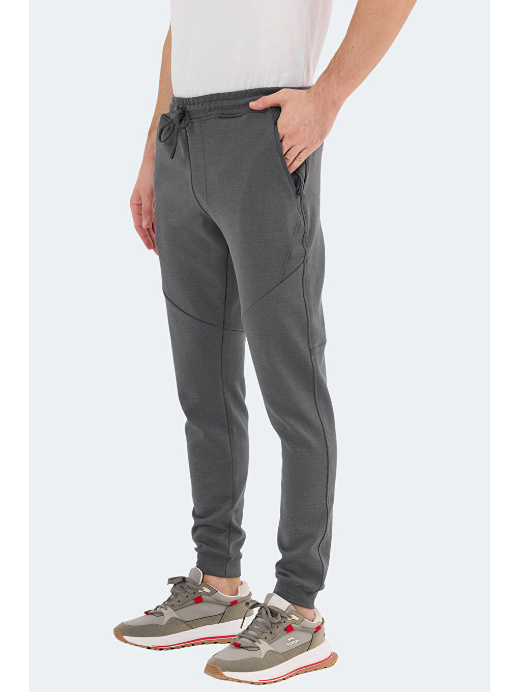 Karışık VENOM 2 Lİ SET Erkek Fermuar Cepli Dar Paça Siyah - Koyu Gri Pantolon-1