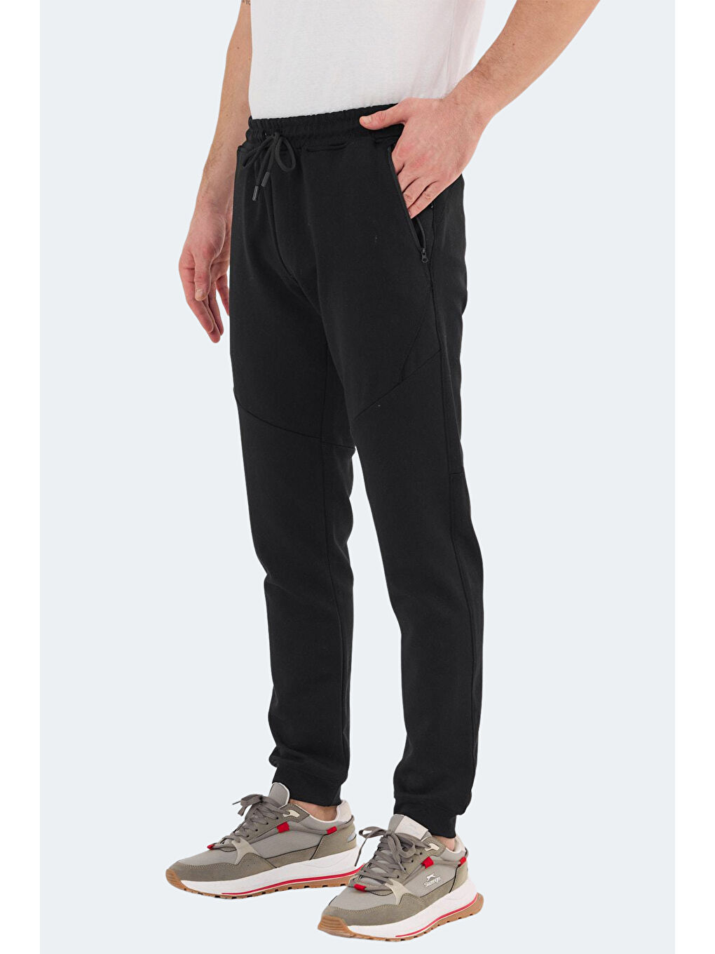 Karışık VENOM 2 Lİ SET Erkek Fermuar Cepli Dar Paça Siyah - Koyu Gri Pantolon-2