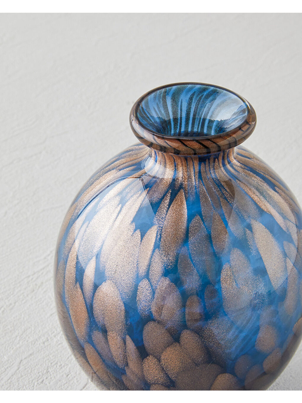 Helena Cam Vazo 14,5 cm Lacivert-2