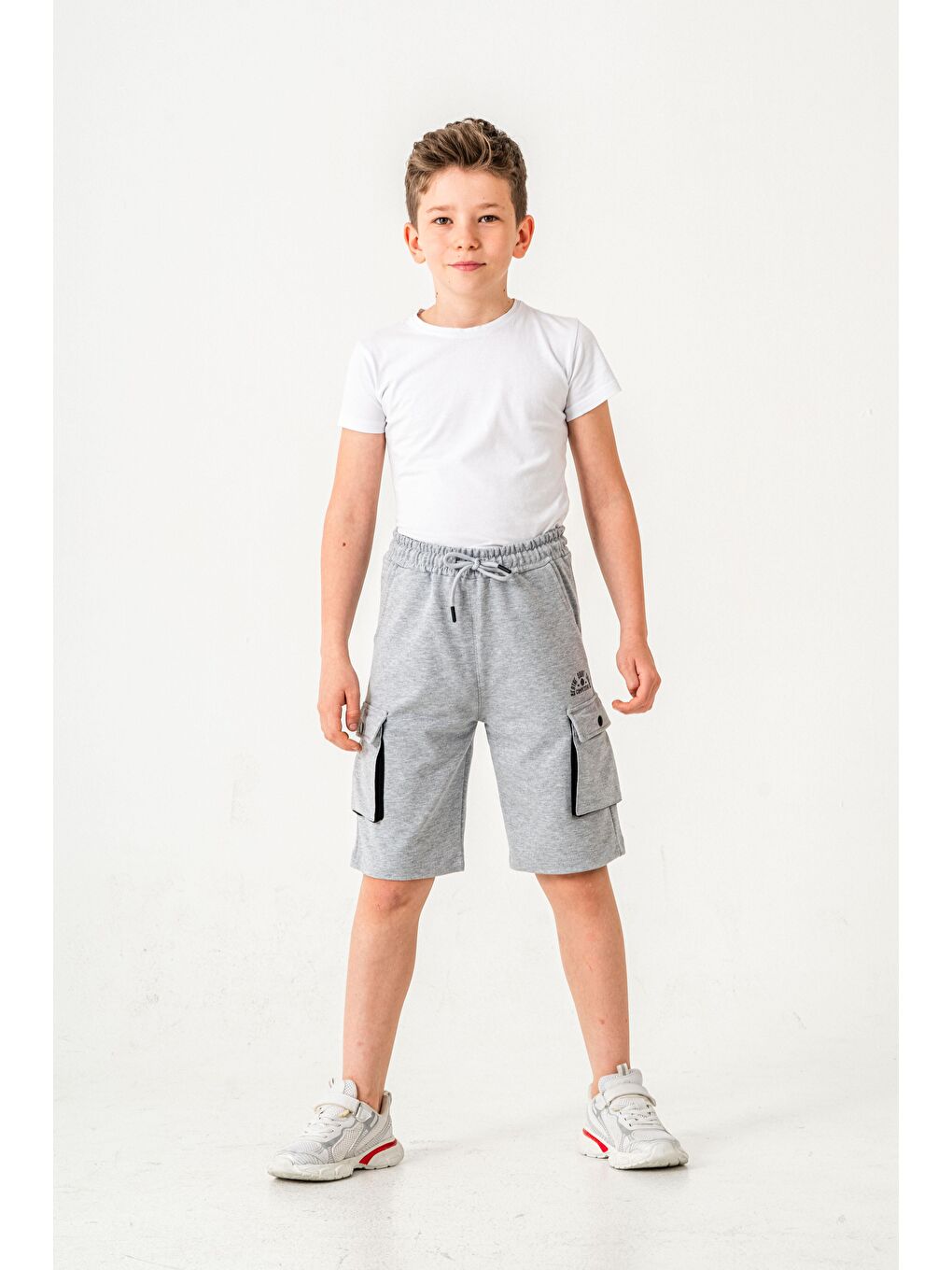 Gri Centre Court Smash Competitive Erkek Çocuk Şort