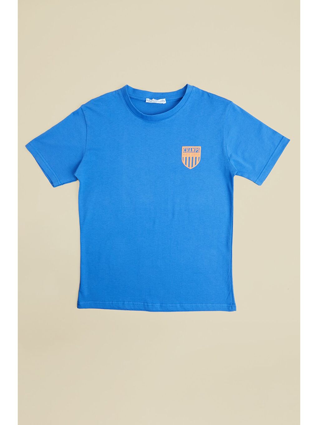 Mavi Run Baskılı Bisiklet Yaka Erkek Çocuk Tişört