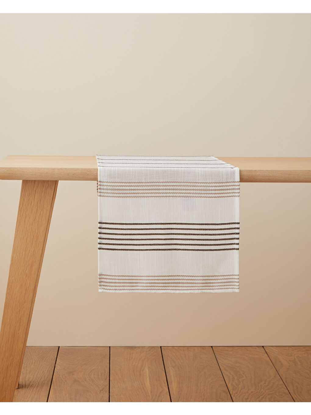 Pecan Polyester Runner 40x140 cm Bej-Kahverengi