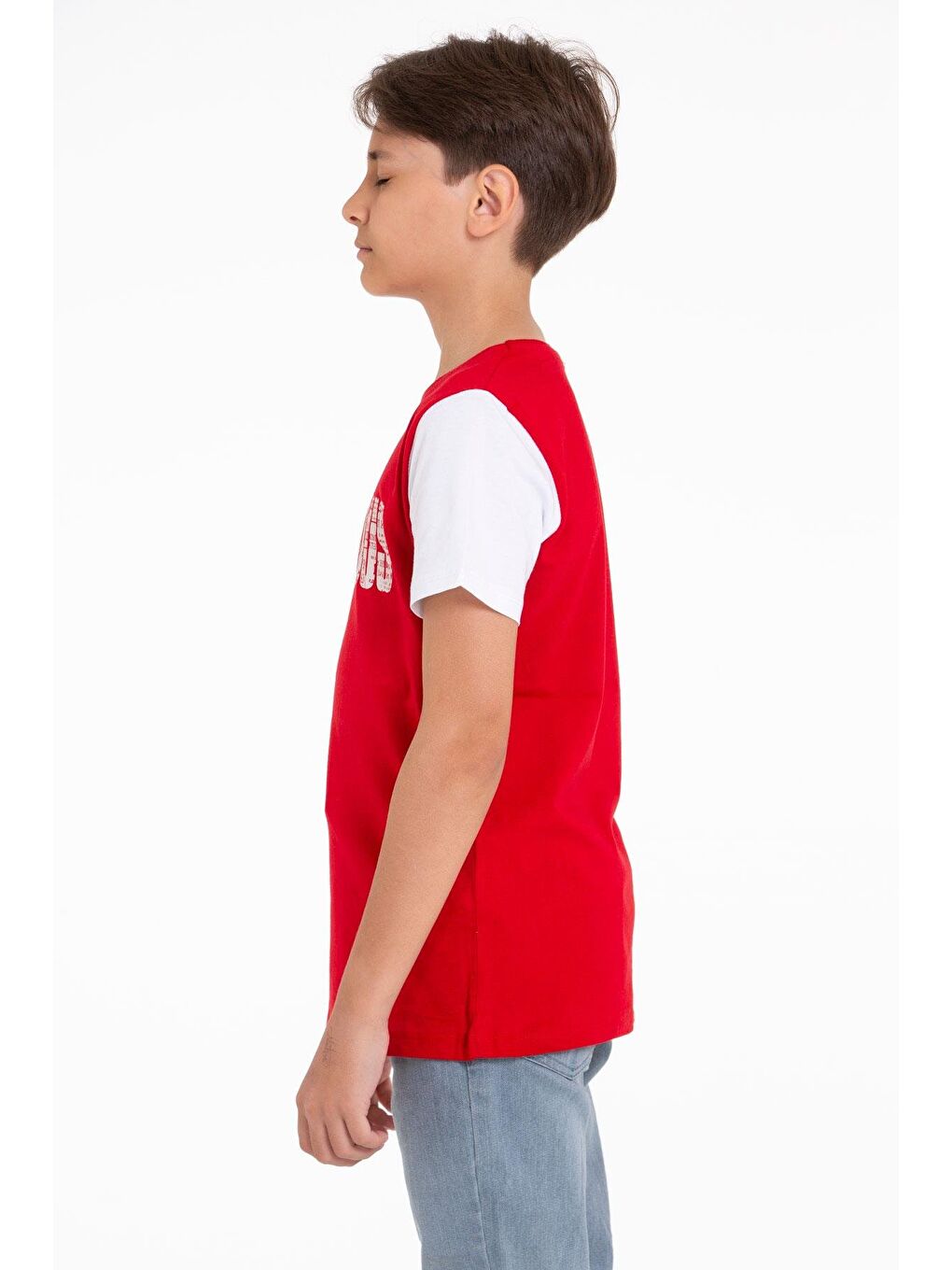 Kısa Kol Kırmızı Renk Erkek Çocuk Tshirt-3