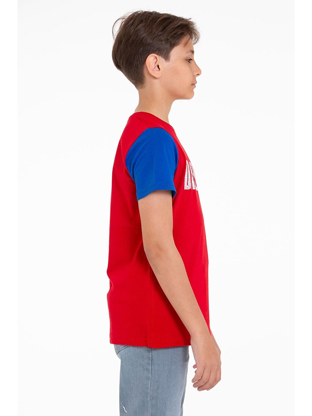 Kısa Kol Kırmızı Renk Erkek Çocuk Tshirt-4