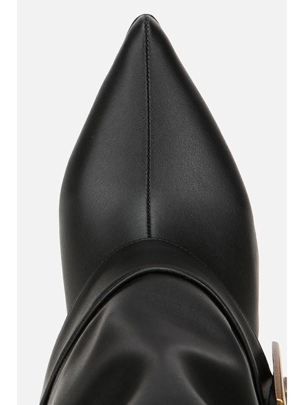 Kadın Siyah Pantolon Görünümlü Tokalı Topuklu Bot-4