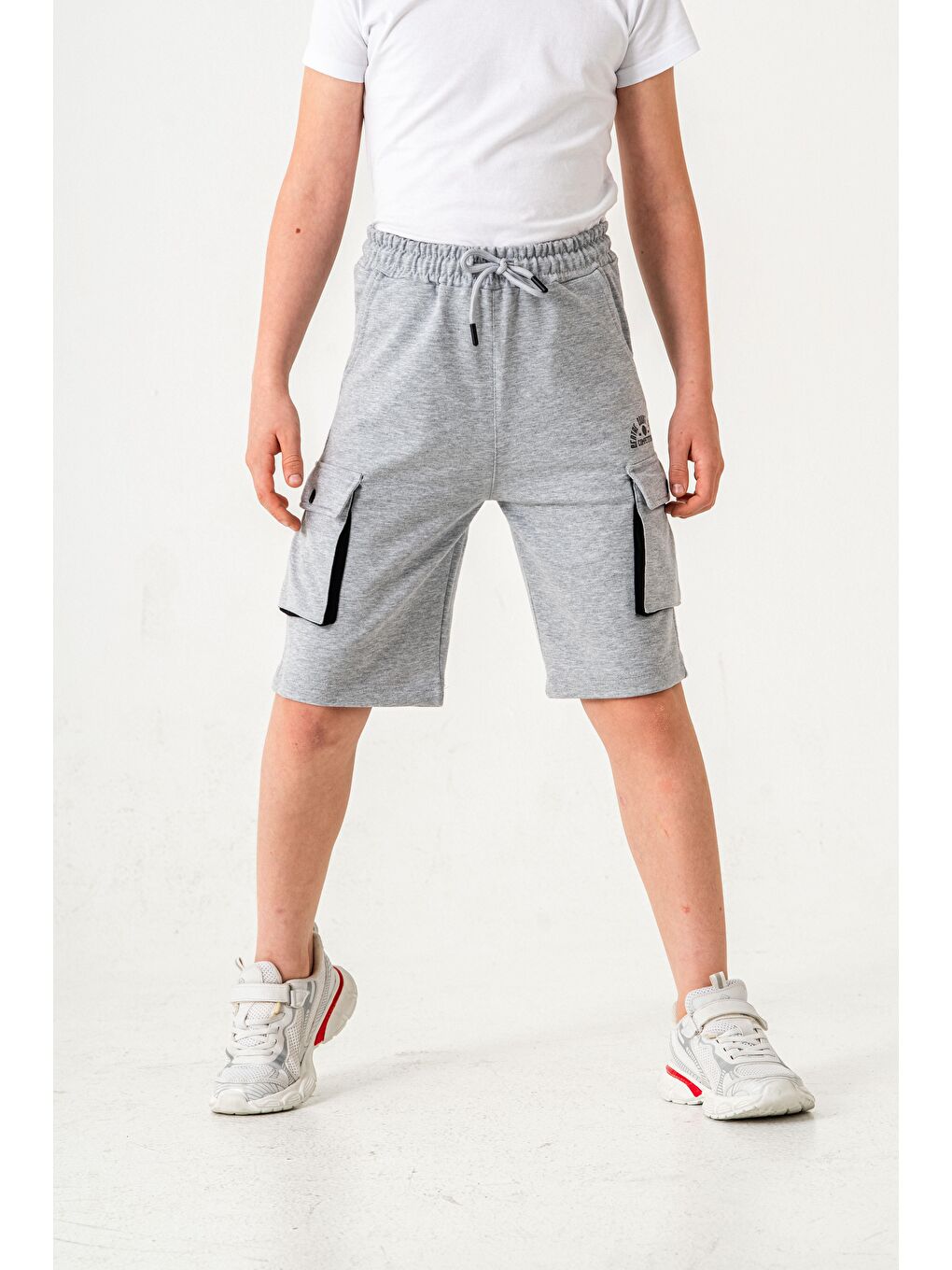 Gri Centre Court Smash Competitive Erkek Çocuk Şort-3
