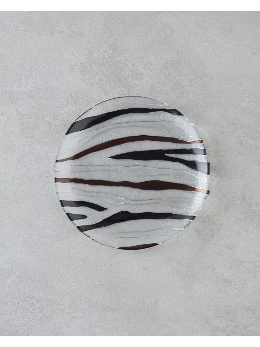 Terra Cam Pasta Tabağı 21 cm Kahverengi-Siyah-1