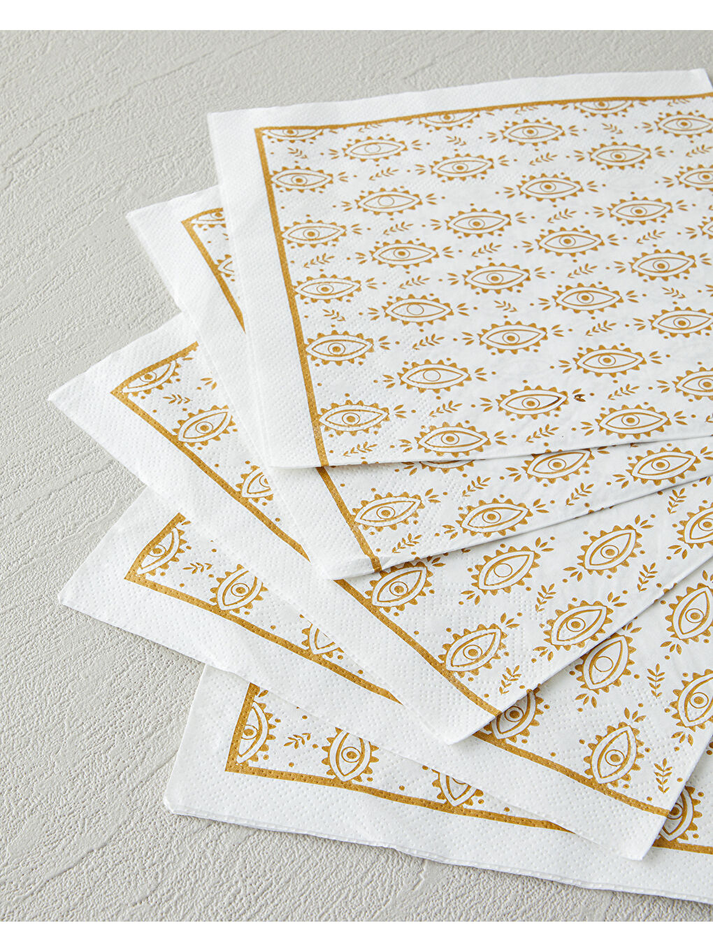 Sarı Talisman Eyes 20'li Kağıt Peçete 33x33 cm Gold-1