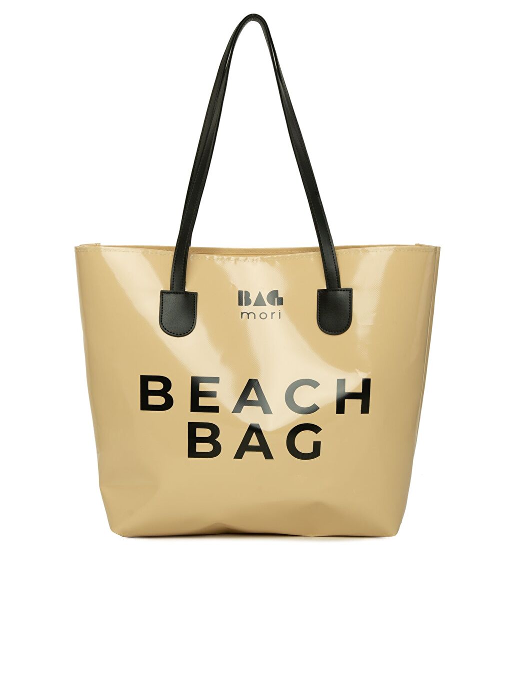 Ekru Beach Bag Baskılı Plaj Çantası