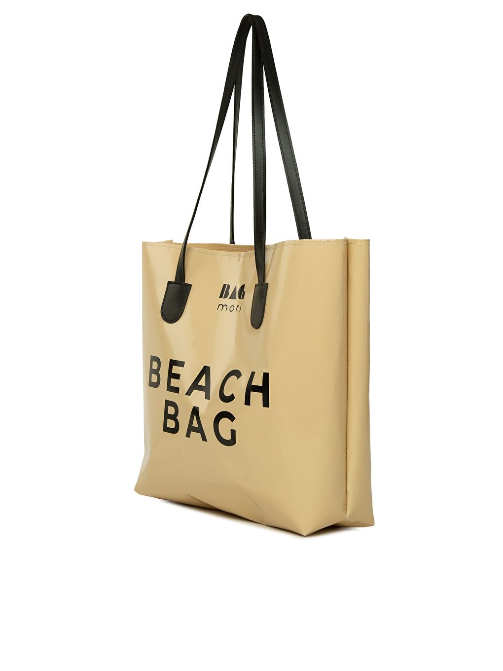 Ekru Beach Bag Baskılı Plaj Çantası-1