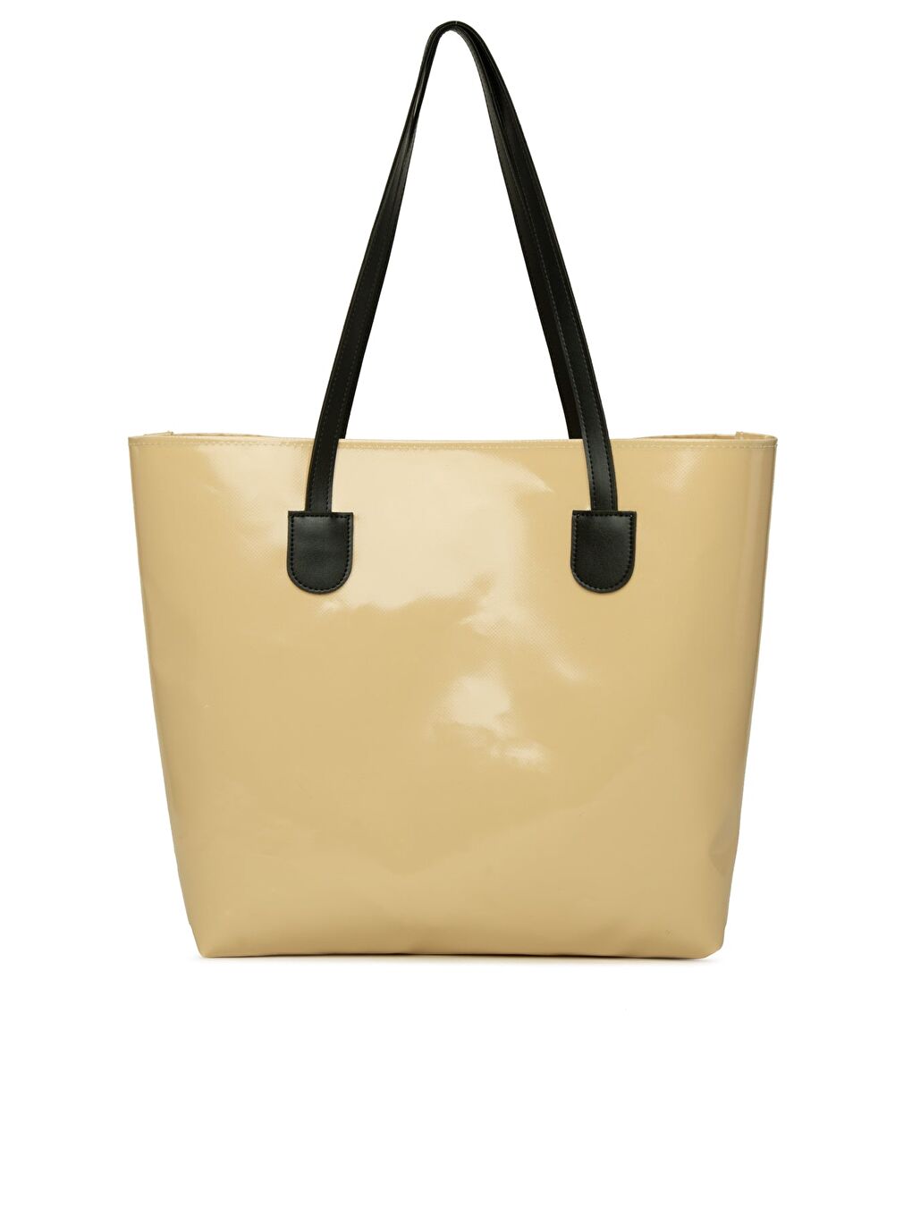 Ekru Beach Bag Baskılı Plaj Çantası-2