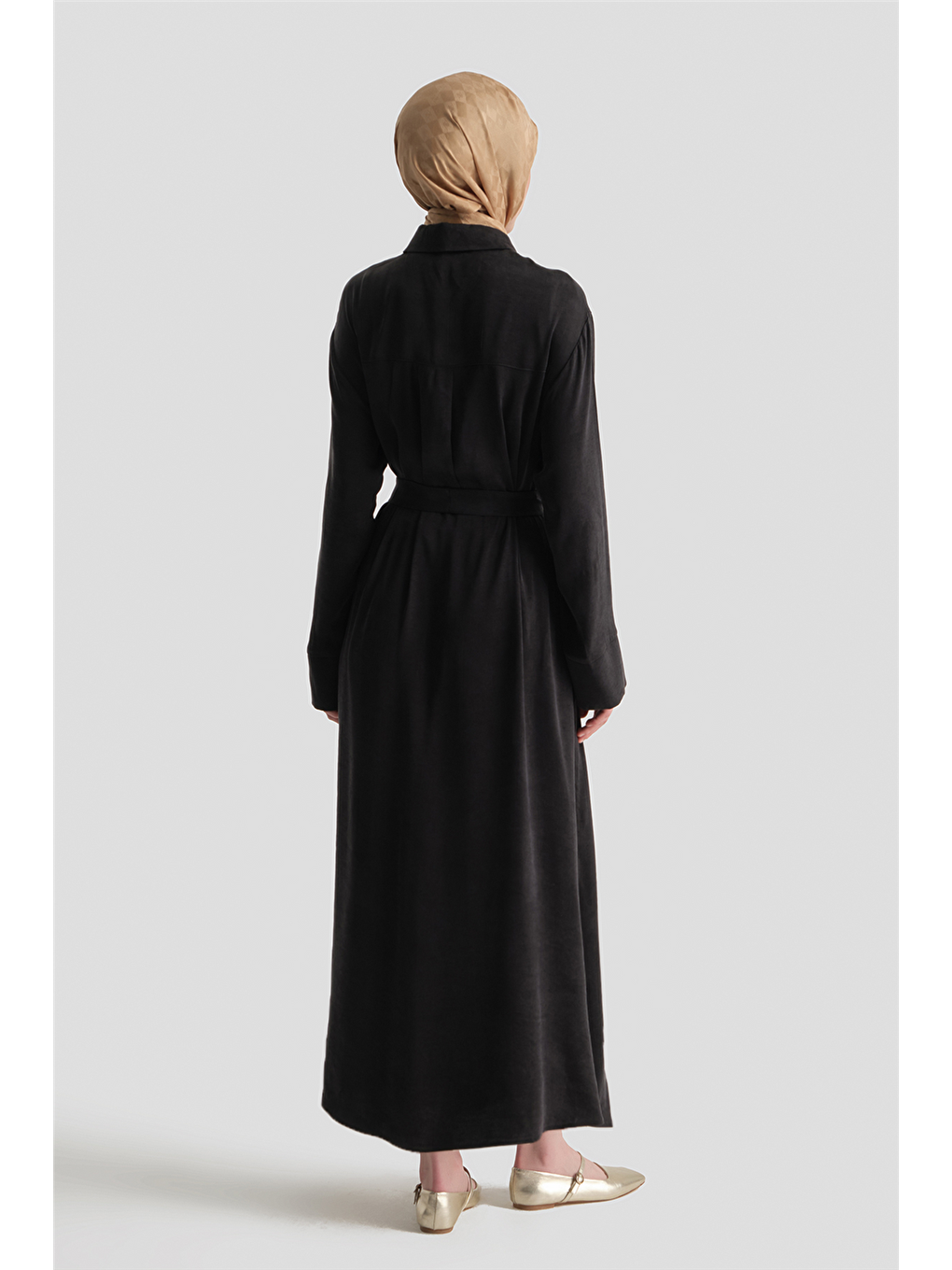 Kupra Gömlek Elbise Siyah-4