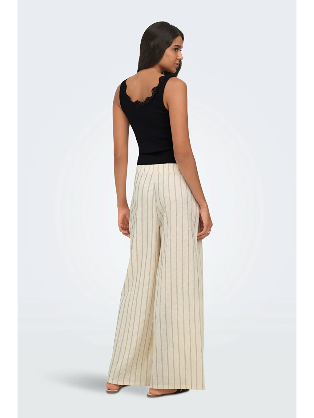 Bej Onlmıka Loose Fit Yüksek Bel Pantolon 15375289-1