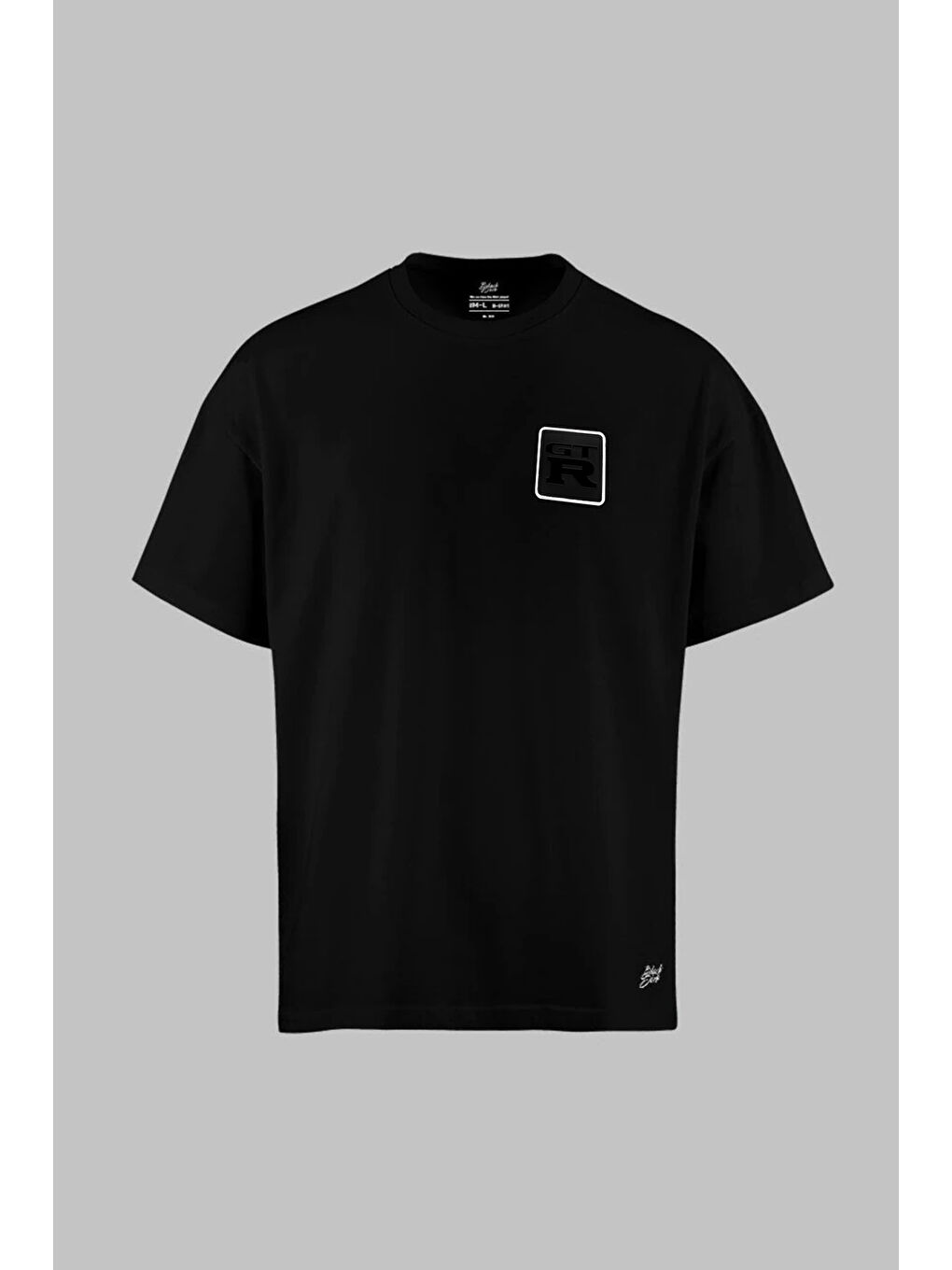 GTR Logolu Oversize M-L B-Shirt Siyah